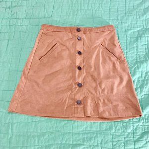 JOLT Camel Brown Faux Suede Stretch Mini Skirt Size 3/4 (small)